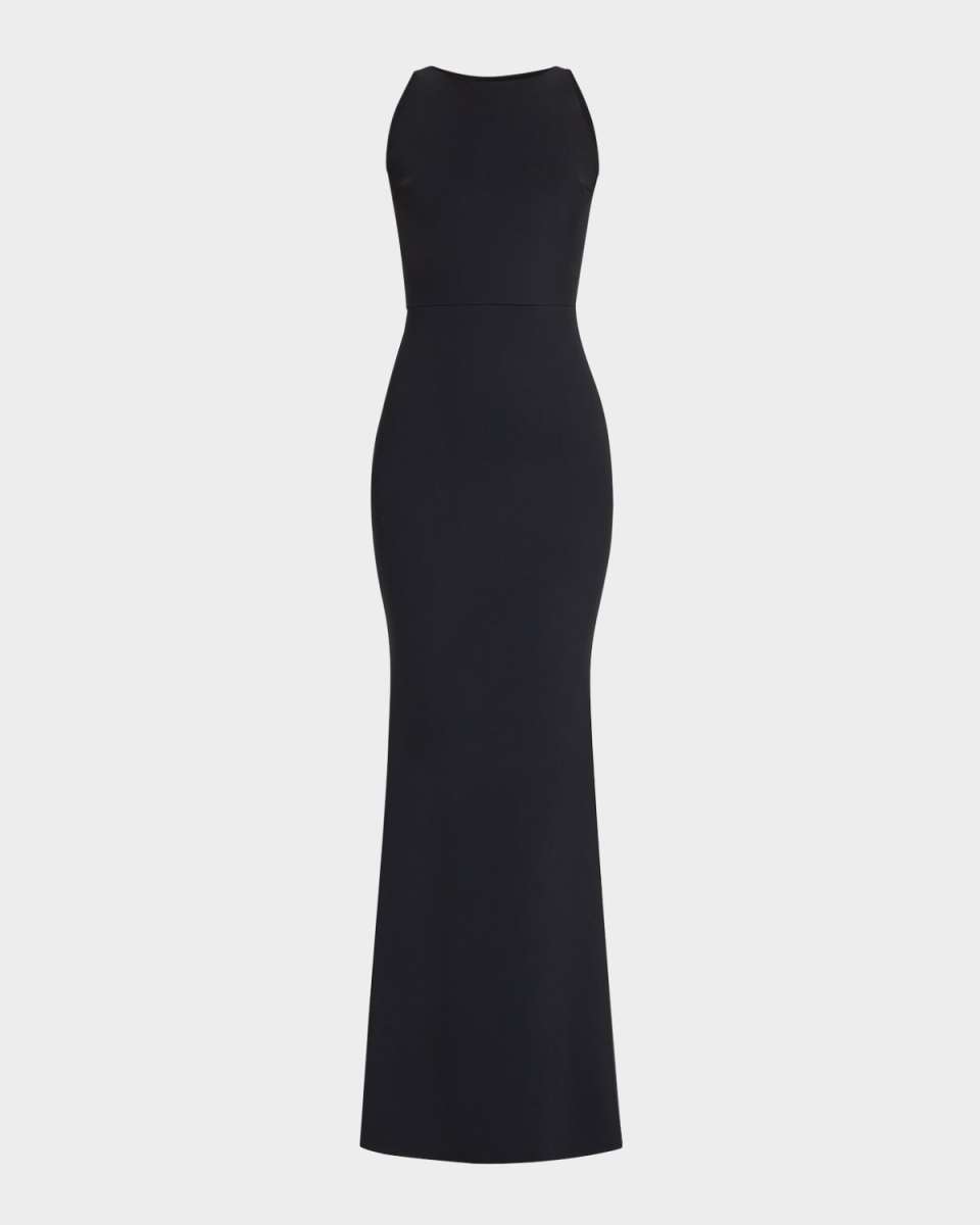 Iwoo Sleeveless Jersey Column Gown